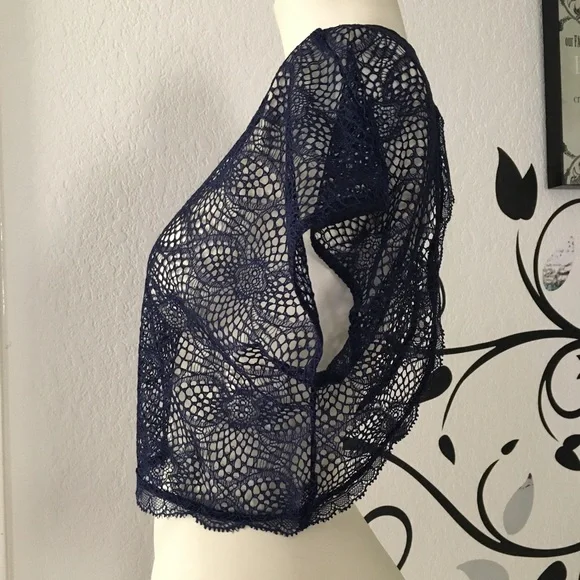 Navy blueVictoria’s Secret crochet lace be… - Picture 6 of 13